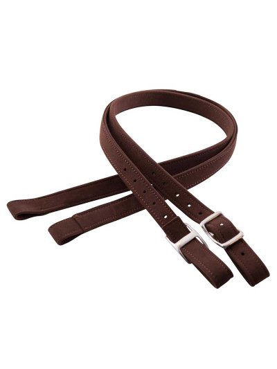 Étrivières en daim marron - Freemax - BR