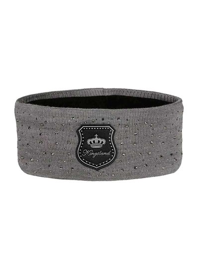 Bandeau fin en maille gris à strass e intérieur polaire - Houilles - Kingsland
