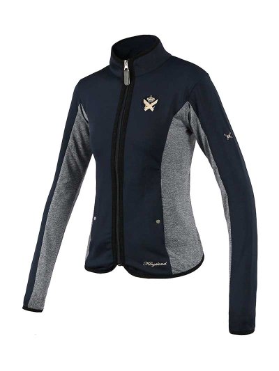 Veste polaire d'entraînement bleu marine et gris pour femme - Boulder - Kingsland