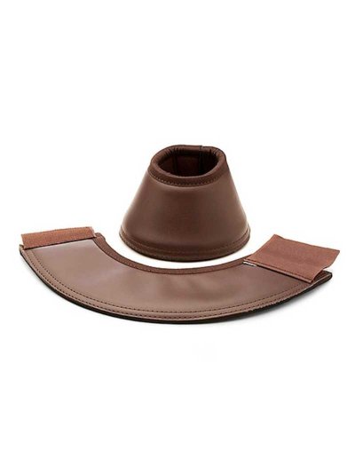 Lot de 2 cloches marron en néoprène et cuir synthétique pour cheval - Horse Montana Equipent