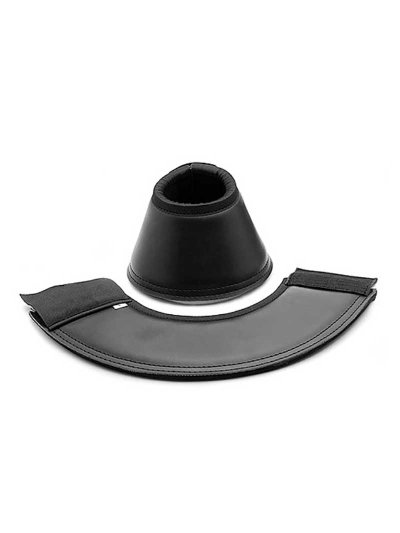 Lot de 2 cloches noires en néoprène et cuir synthétique pour cheval - Horse Montana Equipent