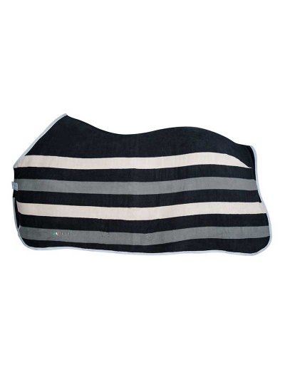Couverture polaire bleu marine et blanc et gris pour cheval Steven - Equiline