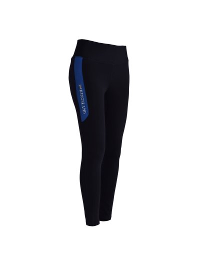 Leggings de compression avec grip aux genoux bleu marine pour femme modèle Karina - Kingsland