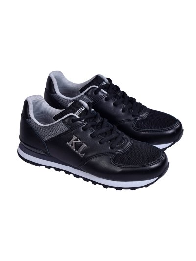 Baskets sport en cuir noire unisexe modèle Perryville - Kingsland