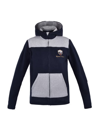 Veste polaire bleu marine et gris avec capuche unisexe - Jamie - Kingsland