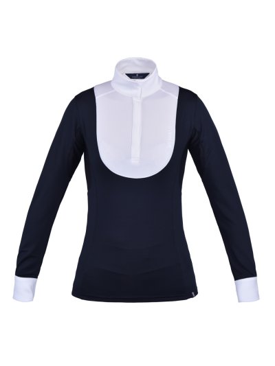Chemise de compétition à manches longues bleu marine pour femme modèle June - Kingsland