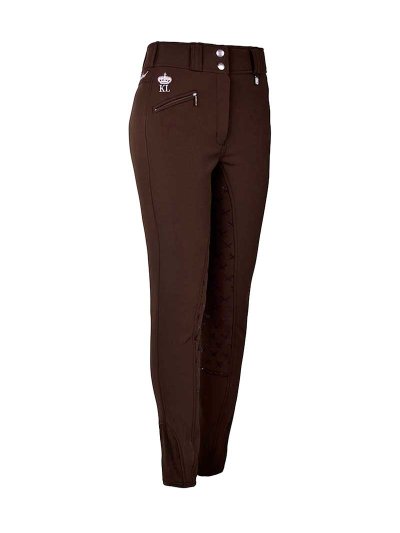 Pantalons d'hiver marron foncé (grip à fond intégral) pour femme -Eliza - Kingsland Dressage