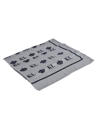 Foulard fin gris clair et bleu marine unisexe modèle St Marys - Kingsland - imagen 2