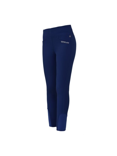 Pantalons pull-on bleu avec ceinture large et élastique et grip silicone aux genoux modèle Katja - Kingsland