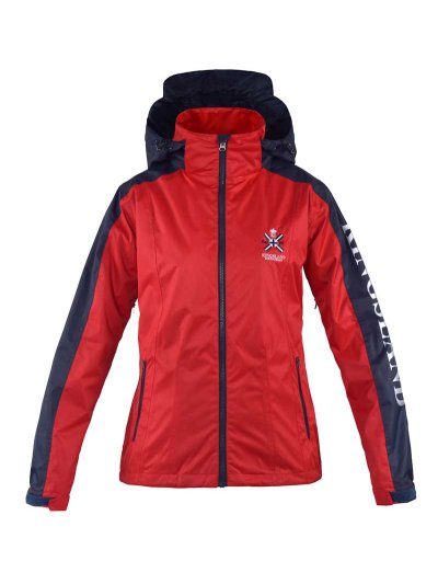 Coupe-vent imperméable rouge et bleu marine avec capuche unisexe - Dillon - Kingsland