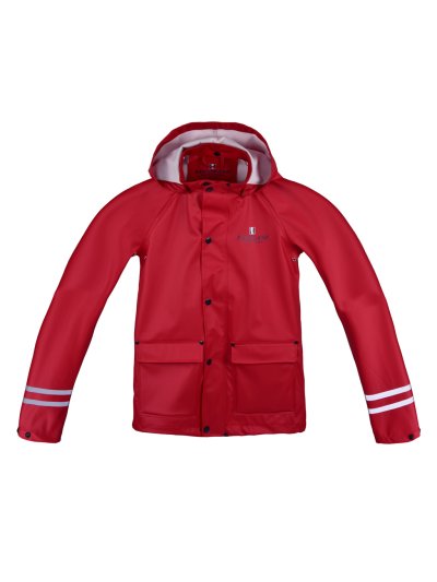 Coupe-vent rouge avec capuche de quita et pon junior unisexe - Claxto - Kingsland