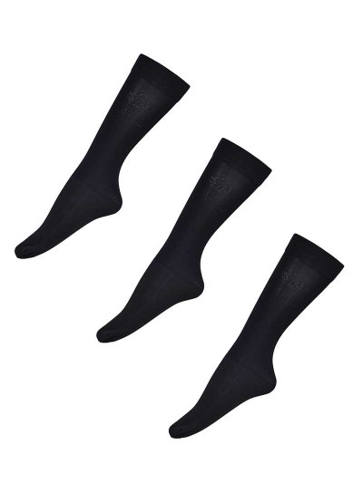 Pack de 3 paires de Chaussettes fins de compétition noir à strass - Santee - Kingsland