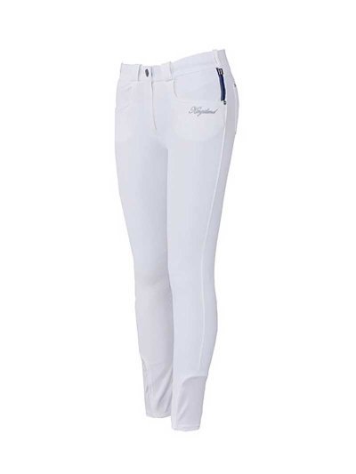 Pantalons blanc avec écusson et paillettes (grip à fond intégral) pour femme - Kessi - Kingsland