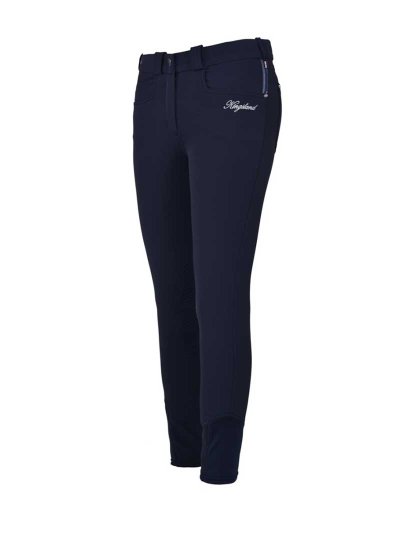 Pantalons bleu marine avec écusson et paillettes (grip aux genoux) pour femme - Kessi - Kingsland