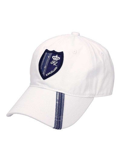 Casquette blanc avec écusson et paillettes en bleu marine - Zibal - Kingsland