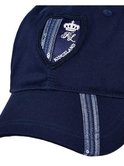 Casquette bleu marine avec écusson et paillettes en bleu denim - Zibal - Kingsland - imagen 2