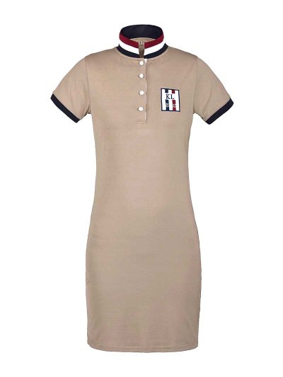 Robe en piqué style Polo à manches courtes beige (beige cinder) pour femme - Sagitta - Kingsland