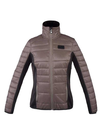 Veste polaire matelassée beige et marron foncé pour femme - Buffy - Kingsland