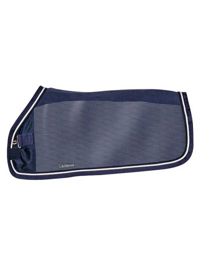 Couverture anti-insectes en tissu polaire et résille bleu marine pour cheval - Venice - Equiline
