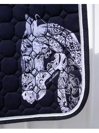 Tapis de saut bleu marine pour cheval (full) modèle Holly - Equiline - imagen 2