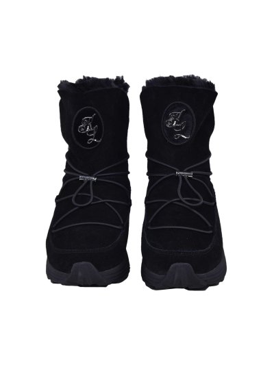 Bottes noires en cuir à intérieur en fourrure synthétique pour femme Myla - Kingsland - imagen 2