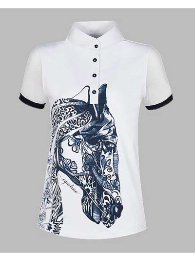 Polo de compétition bleu marine pour femme - Equiline