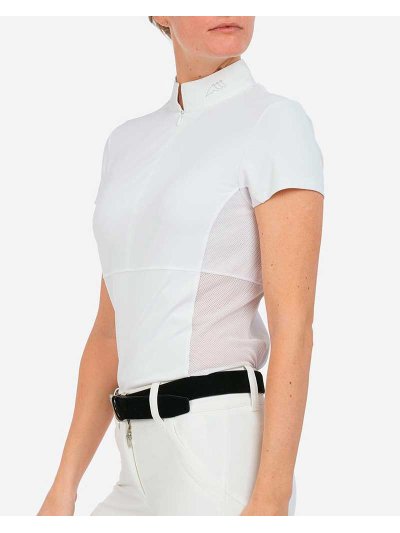 Polo de compétition blanc pour femme - Equiline