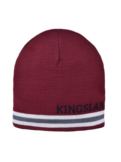 Bonnet fin en maille reversible bleu marine et bordeaux - Alfie - Kingsland - imagen 2