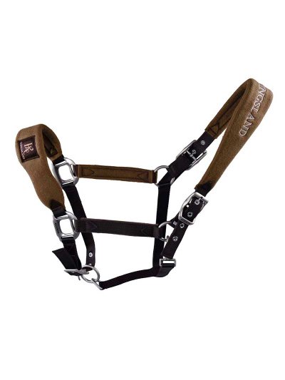 Licol d'écurie marron foncé et clair pour poney (C et D) - Britany - Kingsland