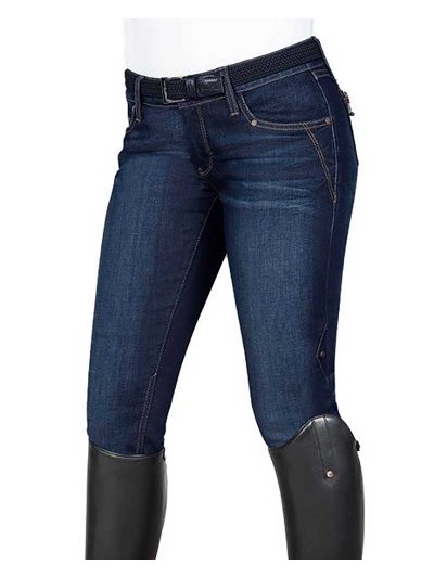 Pantalons en denim foncé pour femme - Deco - Equiline