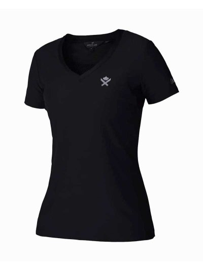 T-shirt technique d'entraînement à manches courtes noir pour femme - Brentina - Kingsland Dressage