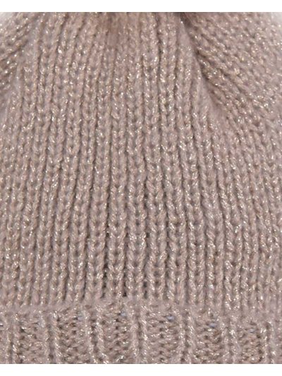 Bonnet épais en maille beige brillant avec pompon et intérieur polaire - Laboulaye - Kingsland Dressage - imagen 2