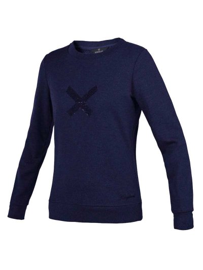 Sweat bleu marine (tissu avec brillo) pour femme - Olavarria - Kingsland Dressage