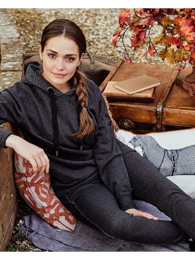 Pantalons de chándal gris foncé (tissu avec brillo) pour femme - Viedmo - Kingsland Dressage