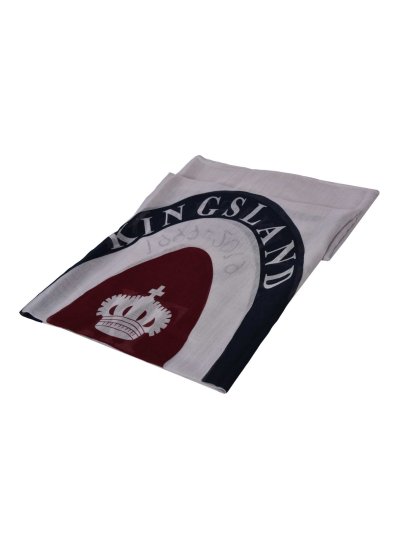 Foulard fin gris, bleu marine et bordeaux unisexe modèle Xixona - Kingsland