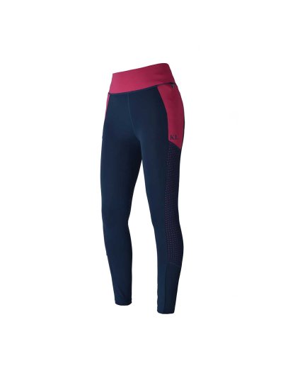 Leggings de compression avec grip aux genoux fuchsia pour femme modèle Karina - Kingsland