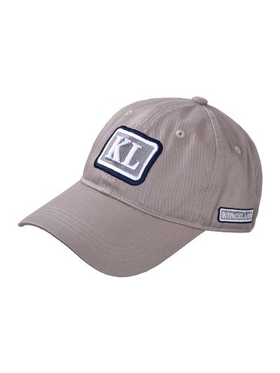 Casquette beige avec broderies en blanc, gris et bleu marine - Elda - Kingsland