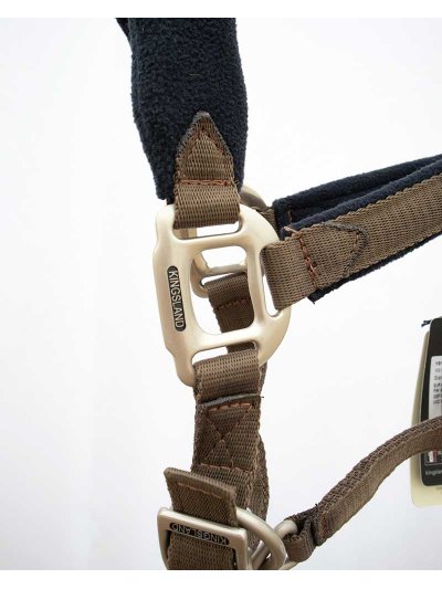 Licol d'écurie marron et bleu marine pour poney (C et D) - Bartolo - Kingsland - imagen 4