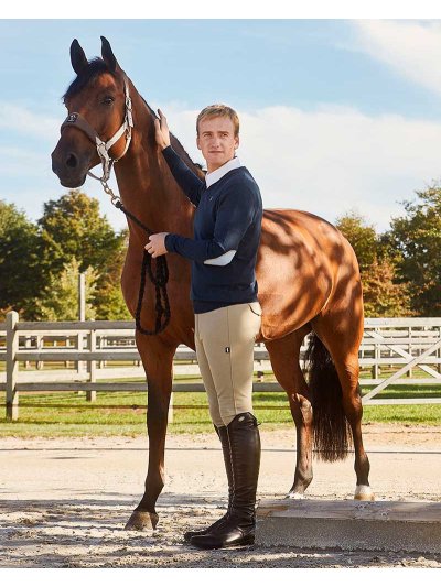 Pantalones de competición beige (grip rodilla) para hombre - Kenton - Kingsland Classic - imagen 2