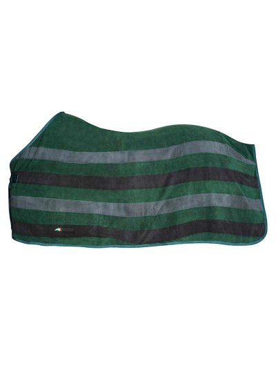 Couverture polaire gris foncé et noir et vert pour cheval Steven - Equiline