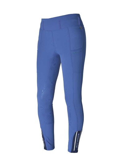 Pantalons pull-on avec ceinture large et élastique bleu (grip à fond intégral) pour femme - Katja - Kingsland