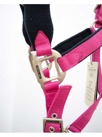 Licol d'écurie fuchsia et bleu marine avec sequins pour poney (C et D) - Fugeret - Kingsland - imagen 4