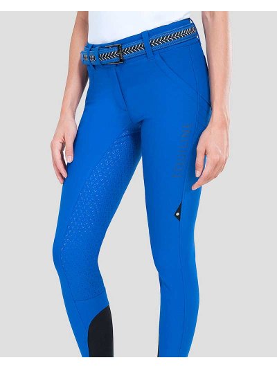 Pantalons d'équitation bleu royal (grip à fond intégral) pour femme -shape - Equiline