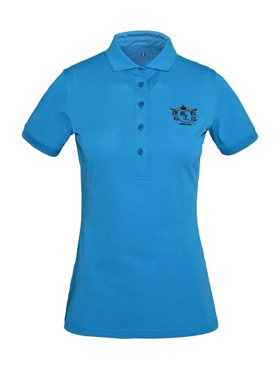 Polo technique en piqué à manches courtes bleu (blue vivid) pour femme - Trayas - Kingsland
