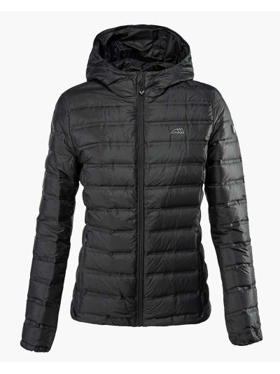 Bomber matelassée noire avec capuche pour femme - Zaffiro - Equiline