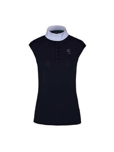 Polo de compétition sans manches bleu marine pour femme modèle Olivetta - Kingsland