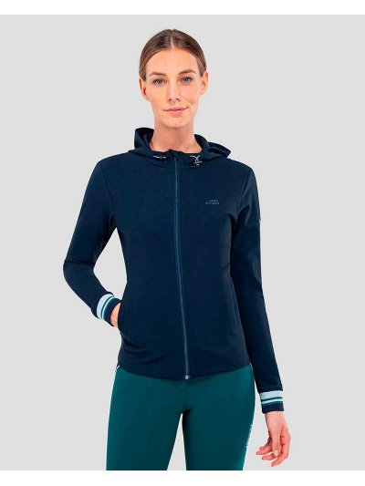 Veste softshell bleu marine avec capuche pour femme - Caridad - Equiline
