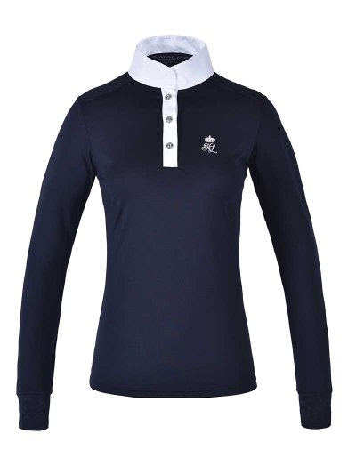 Polo de concours à manches longues bleu marine pour femme - KLtimmins - Kingsland
