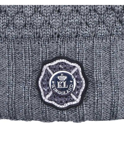 Bonnet épais en maille gris avec pompon et intérieur polaire - KLeek - Kingsland - imagen 2