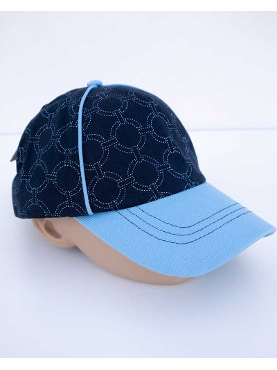 Casquette bleu marine et bleu clair avec imprimé - Igan - Equiline